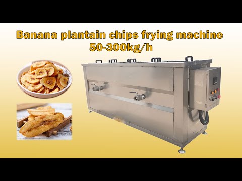 Small banana plantain chips frying &amp; blanching machine with portable frying basket(s) (50-300kg/h)