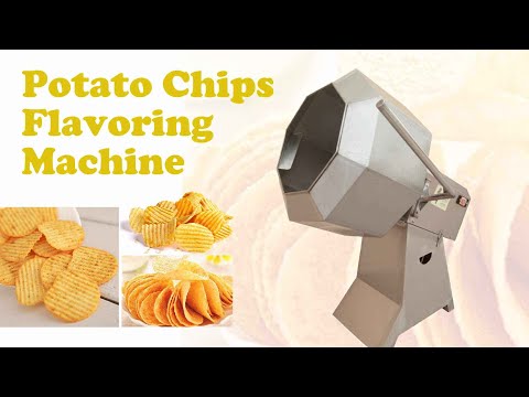 How to evenly flavor chips industrially? Check new-design octagonal potato chips flavoring machine