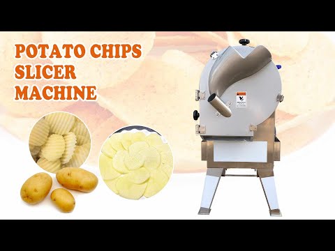 Como fazer rodelas de batata com espessura ajustável de 1 a 6 mm? Fatiador de batata ondulado | máquina de corte de batata