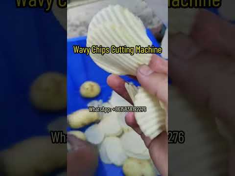 Efficient! Wavy Potato Chips Cutting Machine with Good Prices for Potato Chips Plant #potatochips