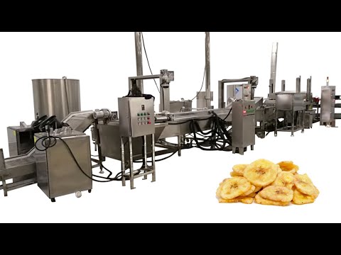 Linha de produção automática completa de chips de banana/máquina de processamento de chips de banana/máquina de chips de banana