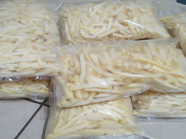 Packaged frozen french fries