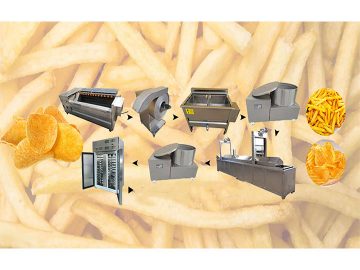 small scale French fries production line