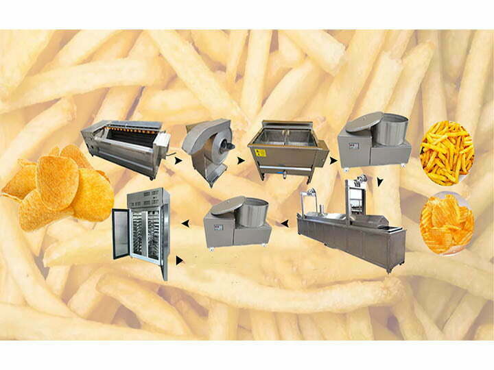 small scale French fries production line