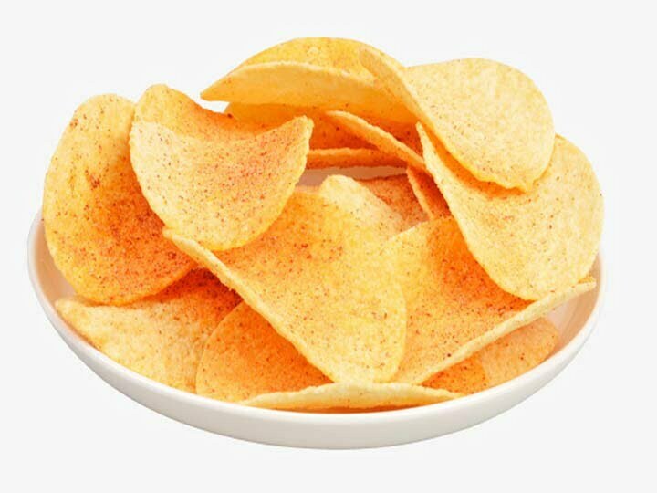 flat potato chips