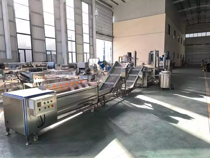 Complete potato chips production line