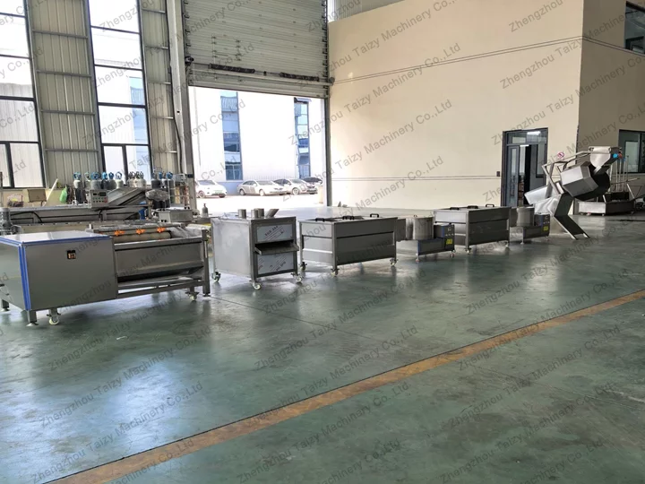 complete potato chips processing machinery of Taizy
